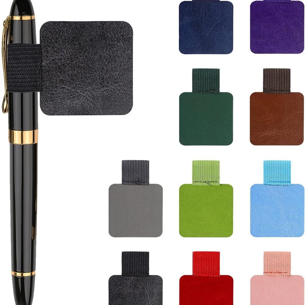 Pen Loop Holder, 10 Pack Self-Adhesive Pen Holder Pencil Elastic Loop Mixed Colo